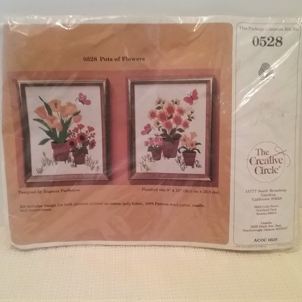 Creative Circle kit # 0528 Pots of Flowers